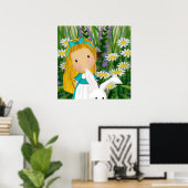Poster Alice et le lapin blanc (Bureau à domicile)