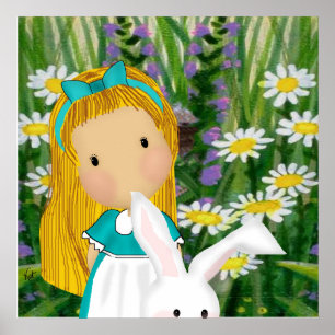 Poster Alice et le lapin blanc