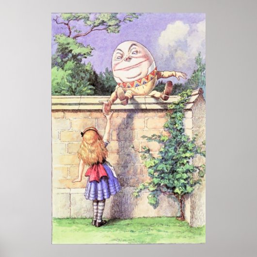 Poster Alice & Humpty Dumpty Couleurs (Devant)