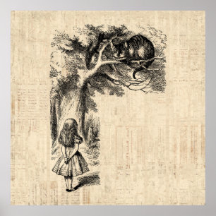 Poster Alice in Wonderland Alice & the Cheshire Cat