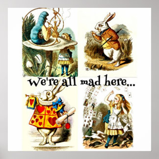 Poster Alice In Wonderland Art|cadeau pour amoureux de la