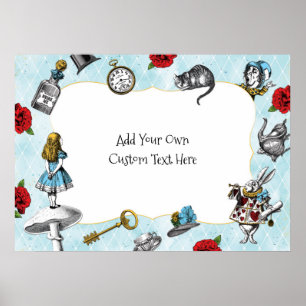 Poster Alice in Wonderland Blue