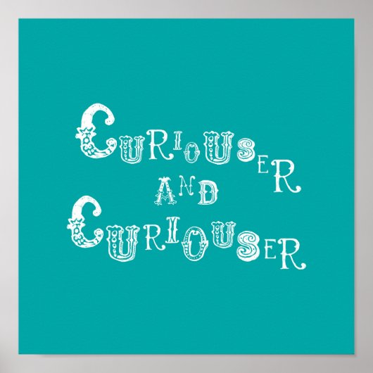 Poster Alice In Wonderland Imprimer - Alice Citer Curieux (Devant)