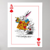 Poster Alice in Wonderland - Large Playing Card - Rabbit (Devant)
