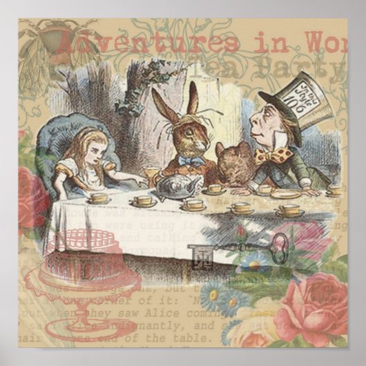 Poster Alice in Wonderland Mad Tea Party (Devant)