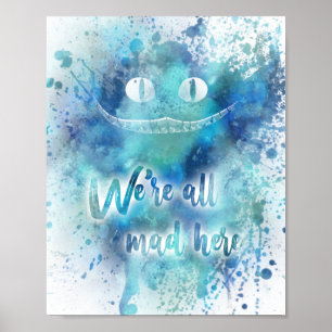 Poster Alice in Wonderland Mad Vertical Print