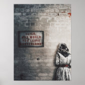 POSTER ALICE IN WONDERLAND & "POURQUOI PARTEZ-VOUS" SIGNE (Devant)