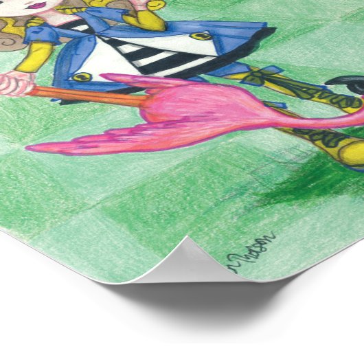 Poster Alice Joue Croquet (Coin)