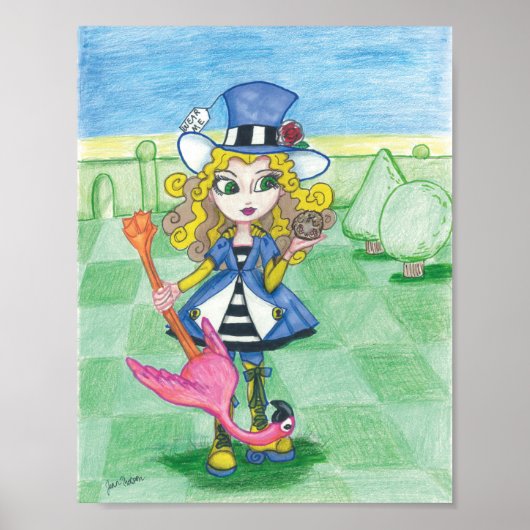 Poster Alice Joue Croquet (Devant)