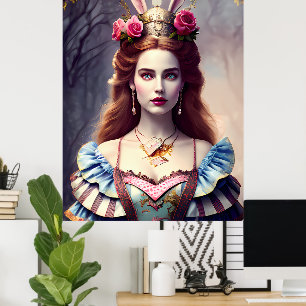 Poster Alice la reine du lapin
