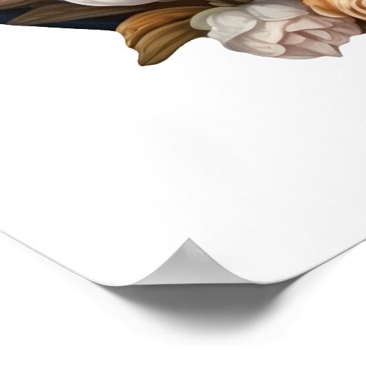 Poster Alice lapin blanc dans Wonderland Montres et rose (Coin)