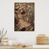 Poster Alice & les Cartes par Arthur Rackham (Cuisine)