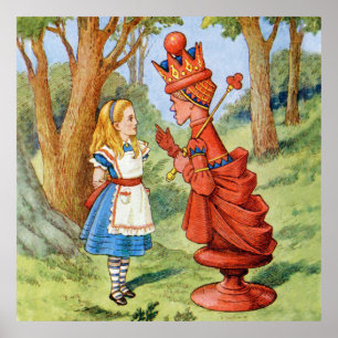 Poster Alice Meets the Red Queen in Wonderland