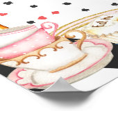 Poster Alice merveilleland fêté de thé fêté signe d'accue (Coin)