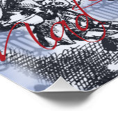 Poster Alice nonsense rideau merveilleux - Bleu (Coin)