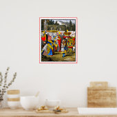 Poster: Alice ontmoet de koningin van het hart Poster (Keuken)