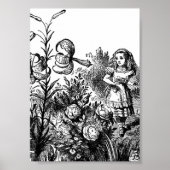 Poster Alice parle avec des fleurs de jardin (Devant)