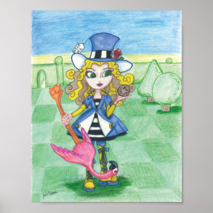 Poster Alice Plays Croquet
