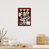 Poster Alice Rabbit blanc au pays des merveilles Imprimer (Cuisine)