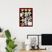 Poster Alice Rabbit blanc au pays des merveilles Imprimer (Bureau à domicile)