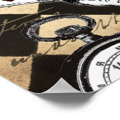 Poster Alice Rabbit blanc au pays des merveilles Imprimer (Coin)