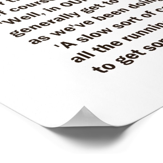 Poster Alice Red Queen All The Running Vous Pouvez Rester (Coin)