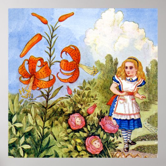 Poster Alice rencontre des fleurs parlantes au pays des m (Devant)