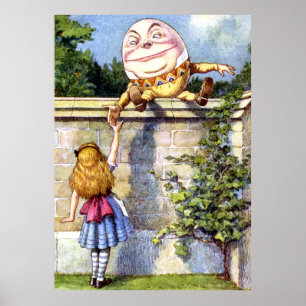 Poster Alice rencontre Humpty Dumpty au pays des merveill