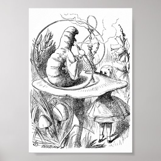 Poster Alice rencontre l'affiche Caterpillar (Devant)