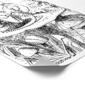 Poster Alice rencontre l'affiche Caterpillar (Coin)