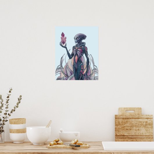 Poster Alien Abstrait (Cuisine)