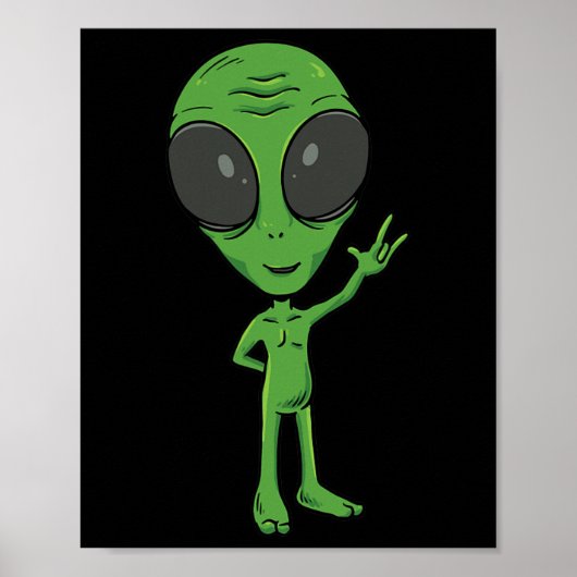 Poster Alien Asl Gesture main sourde Perte d'audition Sen (Devant)