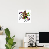 Poster Alien Bigfoot équitation Unicorn (Bureau à domicile)