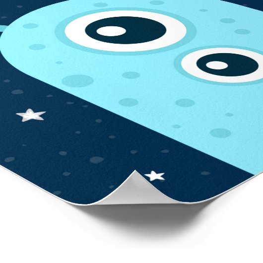 Poster Alien Boy Nursery Imprimer Étoiles Galaxy Espace e (Coin)