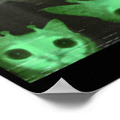 Poster Alien Cats Ufo Funny Creepy Cat Meme For Men Women (Coin)