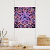 Poster Alien complexe pourpre Kaleidoscopic Mandala (Cuisine)