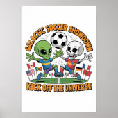 Poster Alien contre Skeleton Galactic Soccer Showdown | D (Devant)