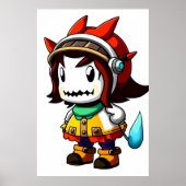 Poster Alien cool de dessin | Art AI (Devant)