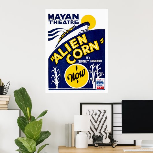 Poster Alien Corn Drama 1938 WPA (Bureau à domicile)