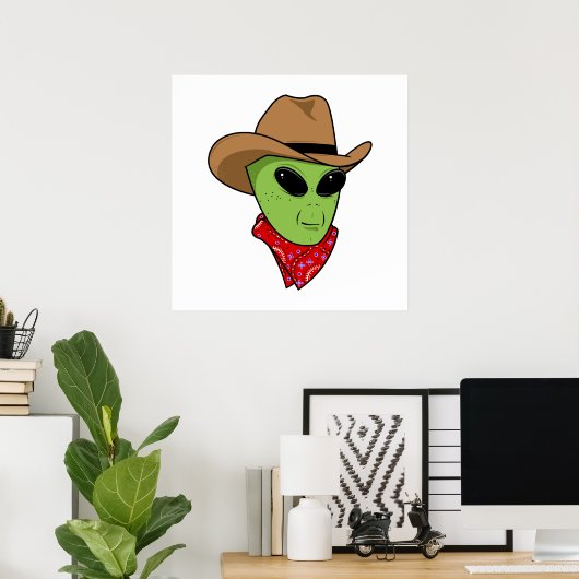 Poster Alien Cowboy (Bureau à domicile)