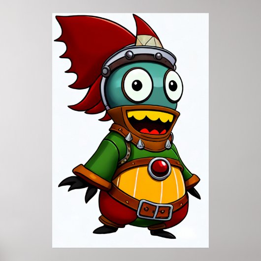 Poster Alien créature unique de dessin | Art AI (Devant)