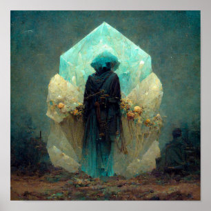 Poster Alien Crystal Guardian Sci-Fi Imaginaire