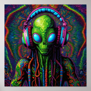 Poster Alien dans l'art casque