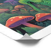 Poster Alien dans une forêt de champignons (Coin)