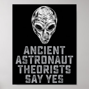 Poster Alien De L'Espace Extérieur Théoristes D'Astronaut