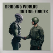 Poster Alien et soldat (Devant)