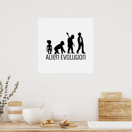 Poster Alien Evolution, Alien extraterrestre (Cuisine)