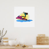 Poster Alien fille sur JetSki (Cuisine)