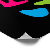 Poster Alien Funky Bleu – Art Pop Néon Créature Excentriq (Coin)