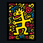 Poster Alien funky Dragon Jaune - Neon Pop Art Créature<br><div class="desc">Entrez dans un rêve de néon avec ce dragon Alien funky en jaune gras. Une créature cosmique excentrique, pleine d'énergie et d'attitude, entourée de formes vibrantes et de couleurs éclatantes. Parfait pour ajouter des vibrations funky, le charme de la pop art rétro et l'esprit alien ludique à toute chambre.</div>